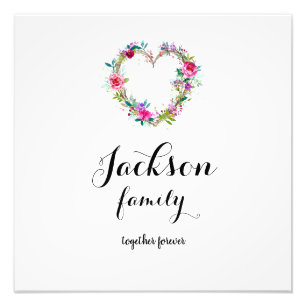 Uw familienaam Foto vergroting Afdruk