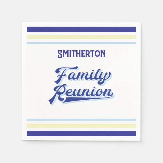 Uw familienaam Monogrammed Reunion Servet (Voorkant)