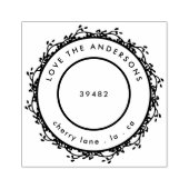 Uw familienaam Retouradres Kerst Rubberstempel (Afrduk)