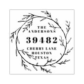 Uw familienaam Return-adres met rubberen status Rubberstempel (Afrduk)