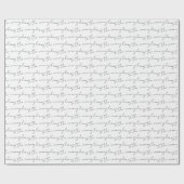 Uw familienaam Zwart-wit Alle gelegenheden Cadeaupapier (Vlak)