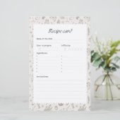Uw familierecept papierbladen (Staand voorkant)