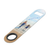 Uw Family Photo Bar Key met aangepaste tekst Speed Flessenopener (Voorkant Gekanteld)