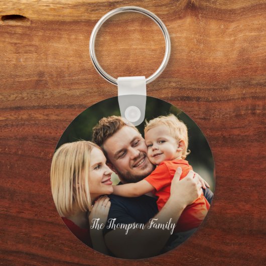 Uw favoriete 2 familiefoto's sleutelhanger (Voorkant)
