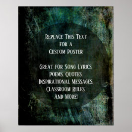 Uw favoriete citaat Donkere Intense Boomstammen op Poster