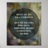 Uw favoriete Citaat Warm getextureerde Grunge Poster (Voorkant)