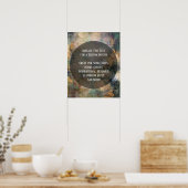 Uw favoriete Citaat Warm Grunge Artwork cirkels Poster (Keuken)