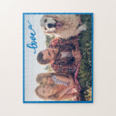 Uw favoriete familiefoto met liefde legpuzzel (Verticaal)