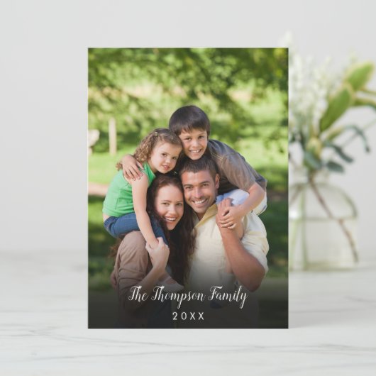 Uw favoriete familiefoto stijlvol schrift kaart (Staand voorkant)