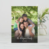 Uw favoriete familiefoto stijlvol script kaart (Staand voorkant)
