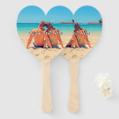 Uw favoriete Fan van de Fotohand met Douanetekst Handwaaier (Voorkant en achterkant)