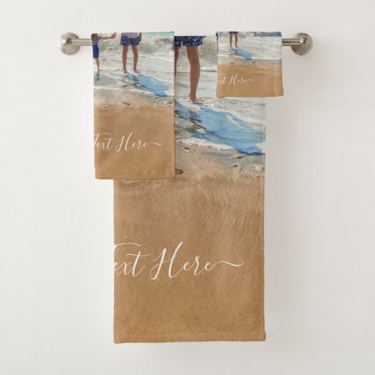 Uw favoriete foto badhanddoeken met aangepaste tek bad handdoek (Insitu)