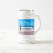 Uw favoriete foto Beer Stein met aangepaste tekst Bierpul (Voorkant rechts)