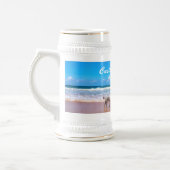 Uw favoriete foto Beer Stein met aangepaste tekst Bierpul (Links)