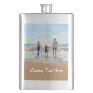 Uw favoriete foto Flask Gift met aangepaste tekst Flacon
