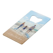 Uw favoriete foto flesopener en aangepaste tekst creditkaart flessenopener (Voorkant Gekanteld)