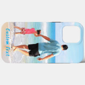 Uw favoriete foto iPhone hoesje met aangepaste tek (Achterkant (horizontaal))