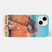 Uw favoriete foto iPhone hoesje met aangepaste tek iPhone 14 Hoesje (Achterkant horizontaal)