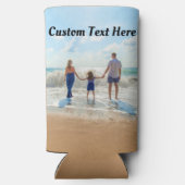 Uw favoriete foto-Koelbox en aangepaste tekst Seltzer Blikjeskoeler (Achterkant)