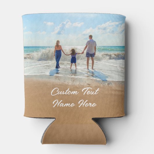 Uw favoriete foto-Koelbox met aangepaste tekst Blikjeskoeler (Achterkant)