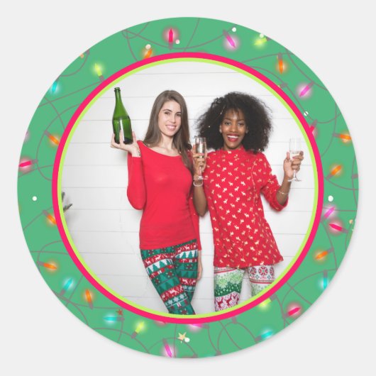 Uw favoriete foto Persoonlijk Afbeelding feestdag Ronde Sticker (Voorkant)