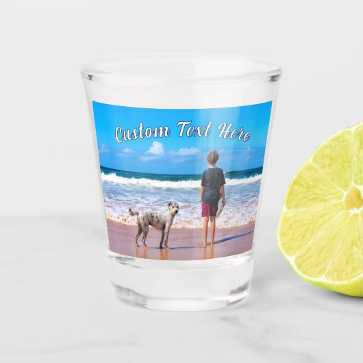 Uw favoriete foto Shot Glass Gift aangepaste tekst Shot Glas (Voorkant)