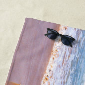 Uw favoriete foto strandlaken met aangepaste tekst (In situ)