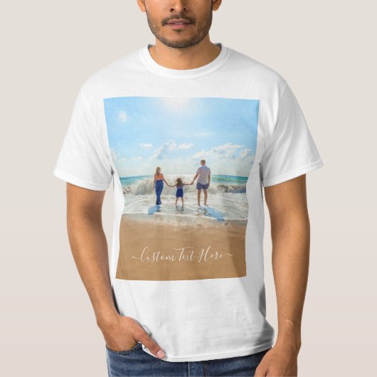 Uw favoriete foto T-shirt met aangepaste tekst (Voorkant)
