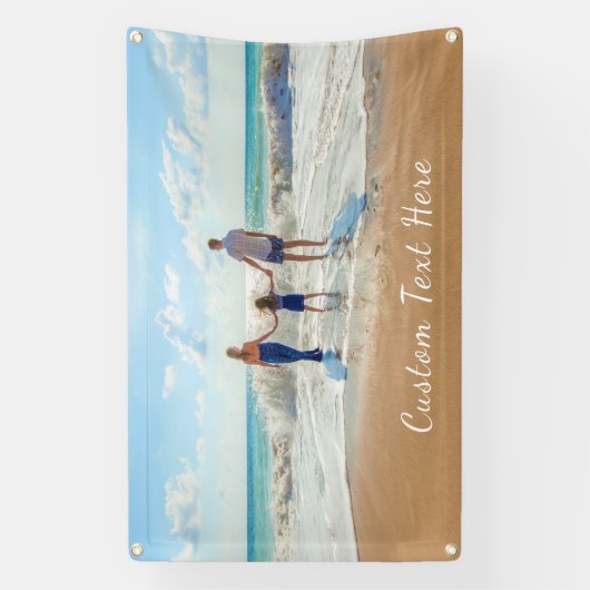 Uw favoriete fotobanner met aangepaste tekst spandoek (Verticaal)