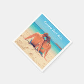 Uw favoriete fotoservetten met aangepaste tekstnaa servet (Hoek)