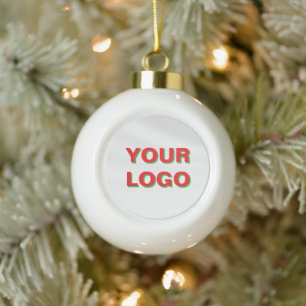 Uw favoriete gepersonaliseerde LOGO kerst Keramische Bal Ornament