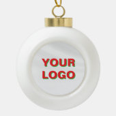 Uw favoriete gepersonaliseerde LOGO kerst Keramische Bal Ornament (Voorkant)