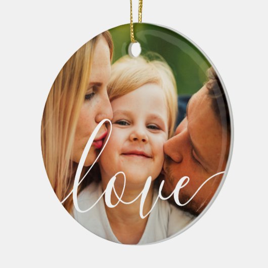 Uw favoriete gezinsfoto keramisch ornament (Links)