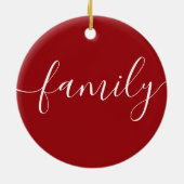 Uw favoriete gezinsfoto keramisch ornament (Achterkant)