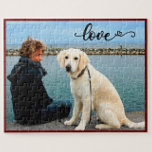 Uw favoriete huisdier foto met liefde legpuzzel<br><div class="desc">Ik hou wel van mijn huisdier — en ik weet zeker dat je veel plezier zult hebben van deze puzzel van je favoriete vriend. Het is een prachtig hoepenspel dat steeds weer kan worden genoten. Om het even welke ontwerpvragen of speciale verzoeken, verzend enkel een e-mail naar charmdesignstudio@rcn.com en wij...</div>