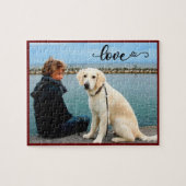 Uw favoriete huisdier foto met liefde legpuzzel (Horizontaal)