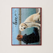 Uw favoriete huisdier foto met liefde legpuzzel (Verticaal)