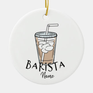 Uw favoriete kerstversiering voor Barista Keramisch Ornament
