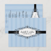 UW favoriete kleur: Chic Deco Wedding Uitnodiging (Voorkant / Achterkant)