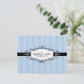 UW favoriete kleur: Chic Deco Wedding Uitnodiging (Staand voorkant)