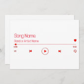 Uw favoriete muziek  feestdagenkaart (Voorkant / Achterkant)