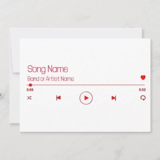 Uw favoriete muziek kaart (Voorkant)