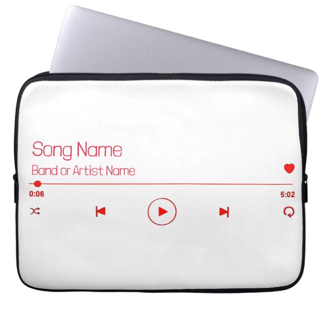 Uw favoriete muziek  laptop sleeve (Voorkant)