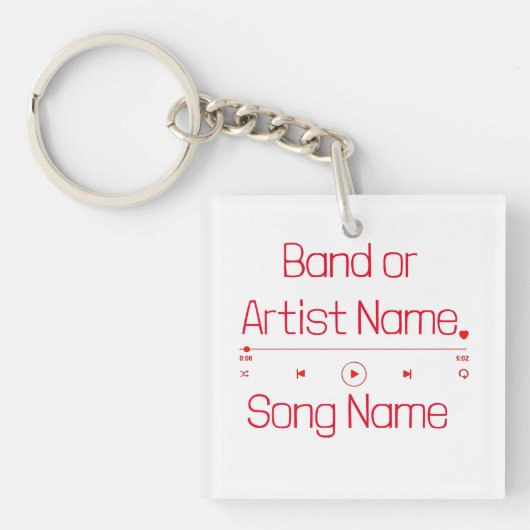 Uw favoriete muziek  sleutelhanger (voorkant)