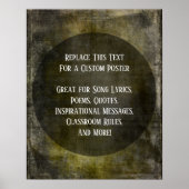 Uw favoriete offerte over bruin zwart geel grunge poster (Voorkant)