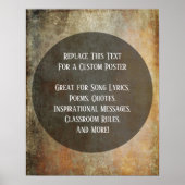 Uw favoriete offerte over roet en bruine grunge poster (Voorkant)