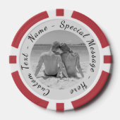 Uw favoriete Photo Poker Chips met aangepaste teks (Voorkant)