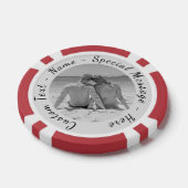 Uw favoriete Photo Poker Chips met aangepaste teks (Enkel)