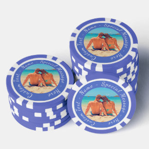 Uw favoriete Photo Poker Chips met aangepaste teks