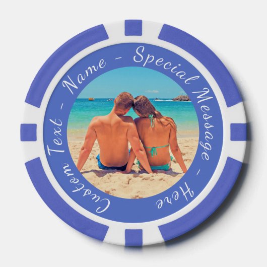 Uw favoriete Photo Poker Chips met aangepaste teks (Voorkant)